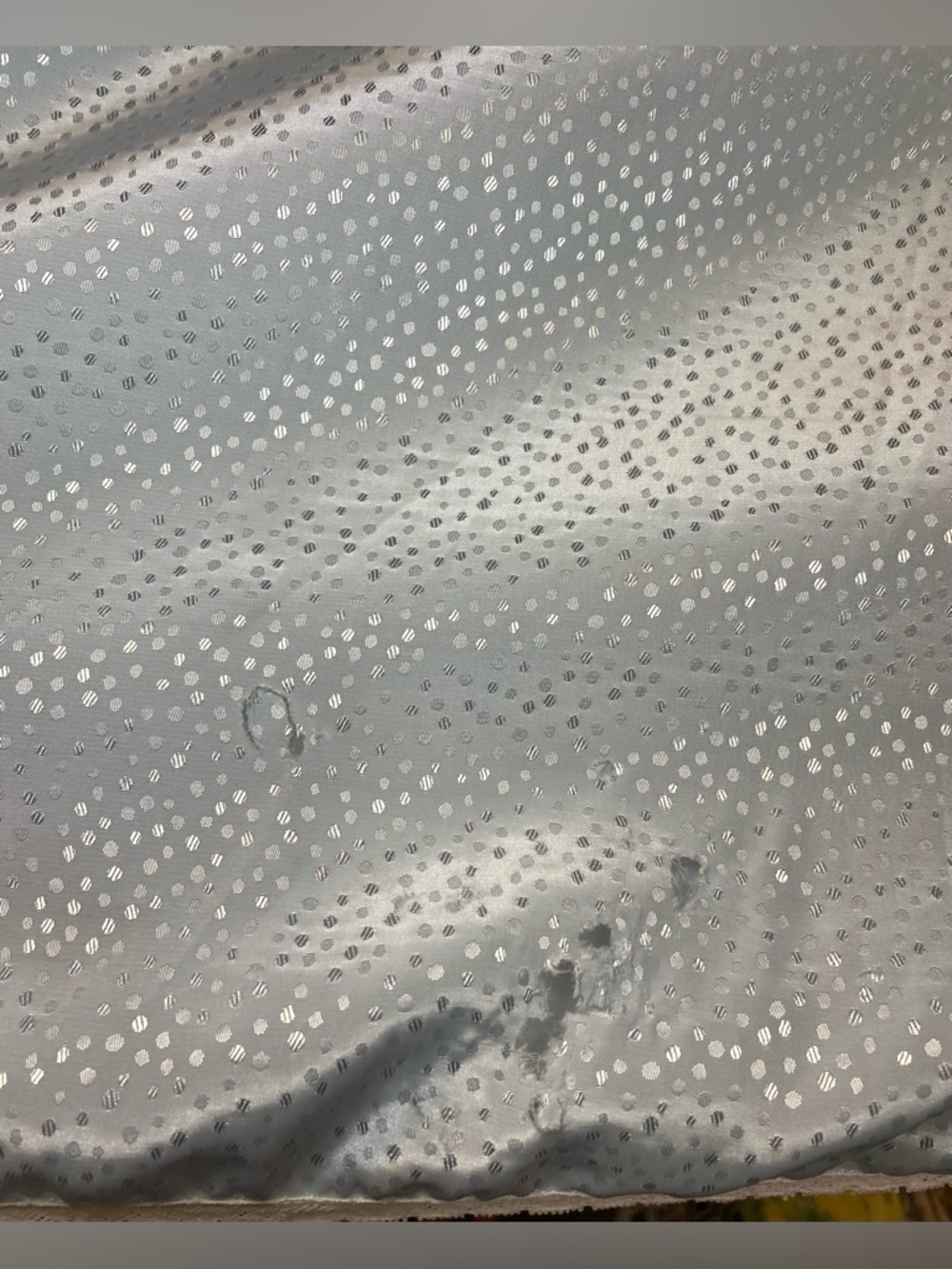 Christian Dior Lingerie Polka Dot Lace Slip Gown Sz Small Polyester Vintage 70s - Picture 13 of 13